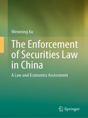 cover image of The Enforcement of Securities Law in China